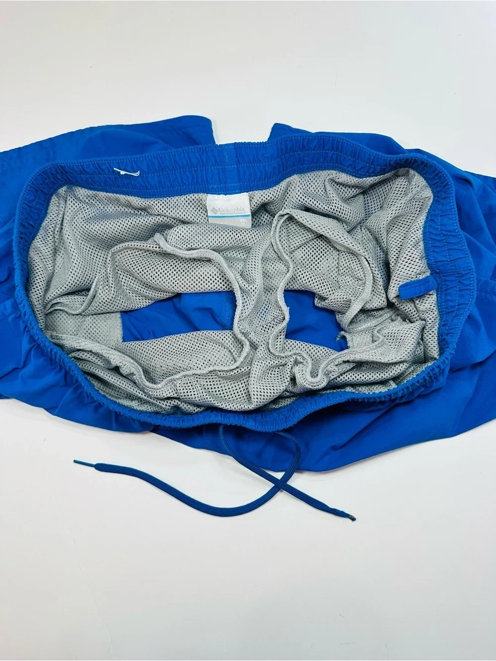 Columbia XXL Blue Swimsuit Board Short Mesh Lined Drawstring Beach Pool Vacation